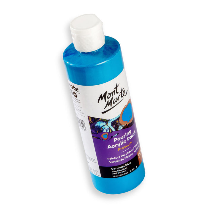 Pouring Acrylic Paint Premium 240ml (8.12 US fl.oz) - Cerulean Blue