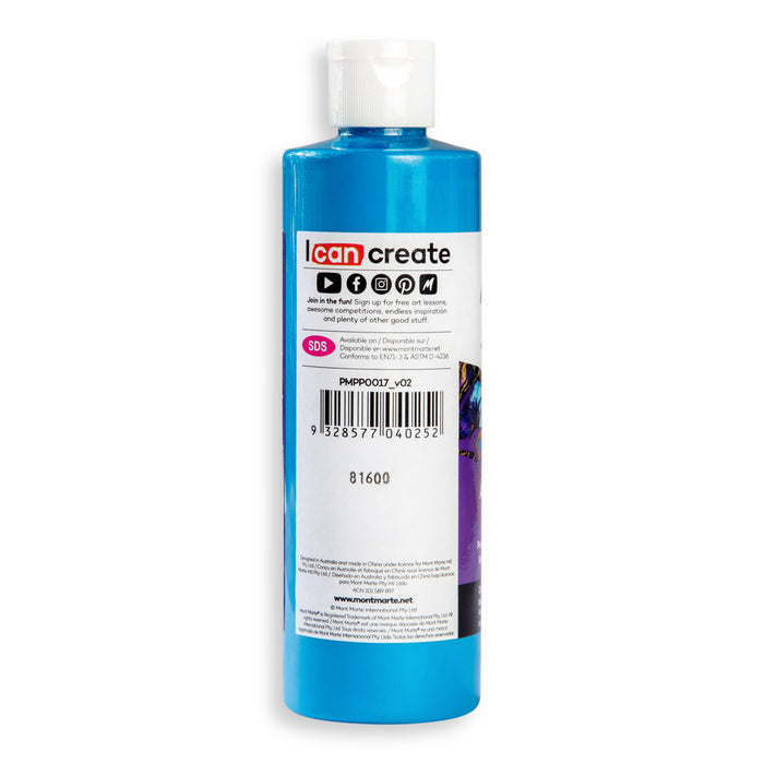 Pouring Acrylic Paint Premium 240ml (8.12 US fl.oz) - Cerulean Blue