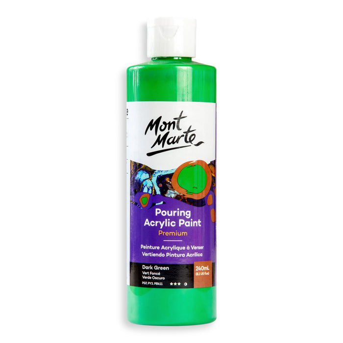Pouring Acrylic Paint Premium 240ml (8.12 US fl.oz) - Dark Green