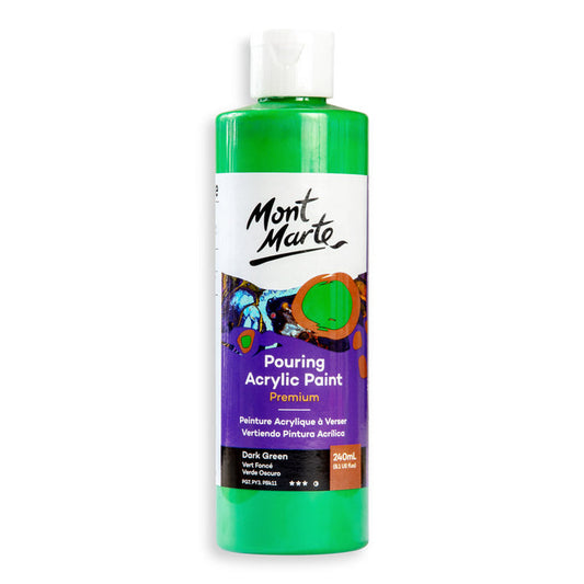 Pouring Acrylic Paint Premium 240ml (8.12 US fl.oz) - Dark Green