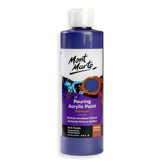 Pouring Acrylic Paint Premium 240ml (8.12 US fl.oz) - Dark Purple