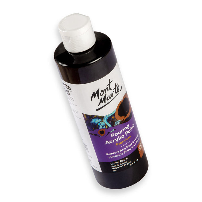 Pouring Acrylic Paint Premium 240ml (8.12 US fl.oz) - Lamp Black