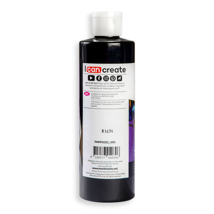 Pouring Acrylic Paint Premium 240ml (8.12 US fl.oz) - Lamp Black