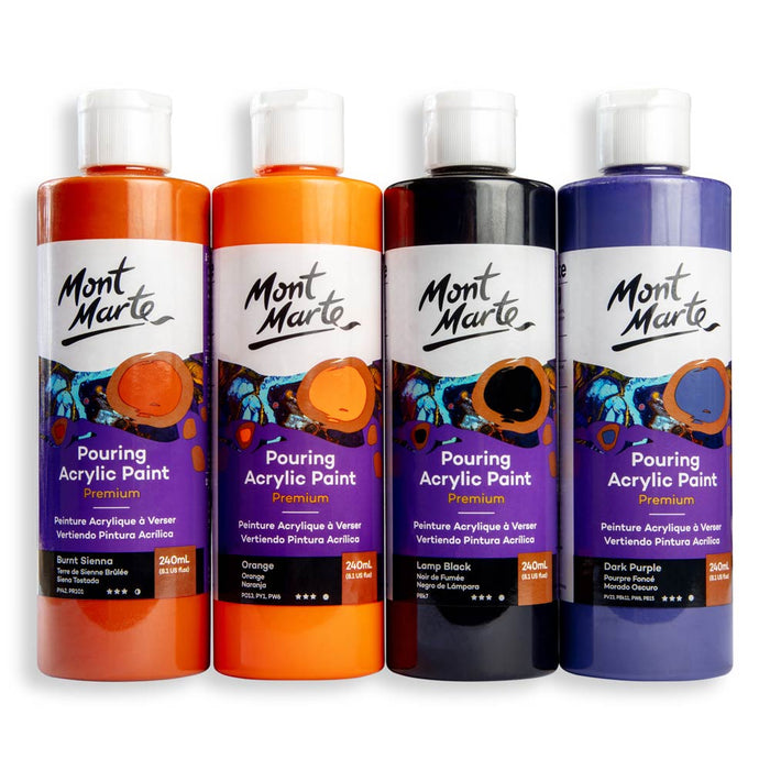 Pouring Acrylic Paint Premium 240ml (8.12 US fl.oz) - Lamp Black