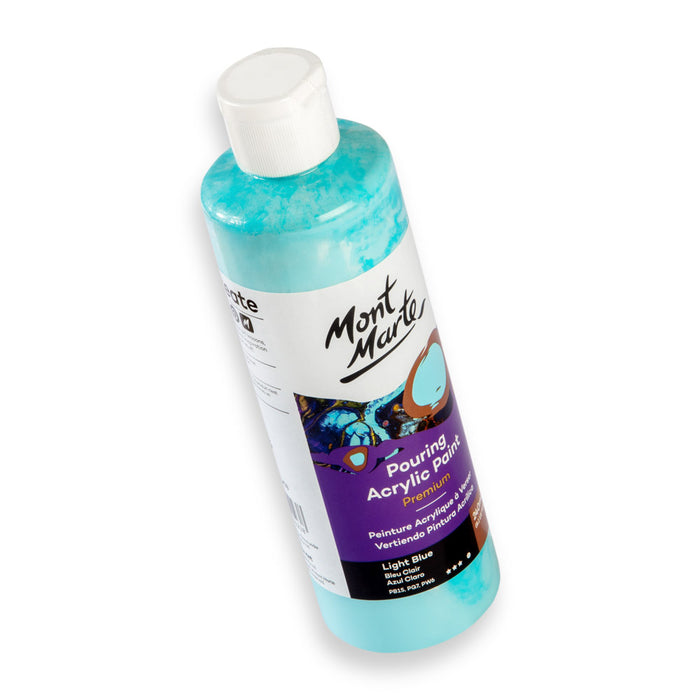 Pouring Acrylic Paint Premium 240ml (8.12 US fl.oz) - Light Blue