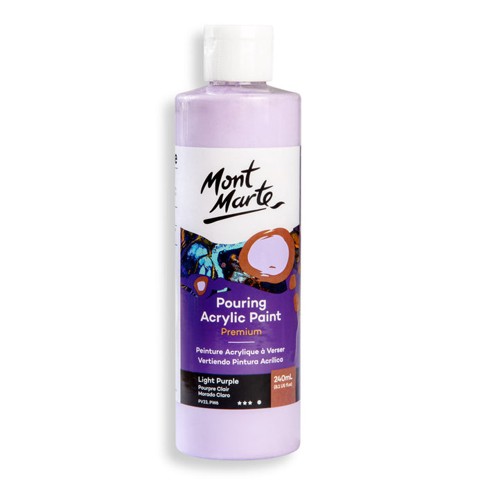 Pouring Acrylic Paint Premium 240ml (8.12 US fl.oz) - Light Purple