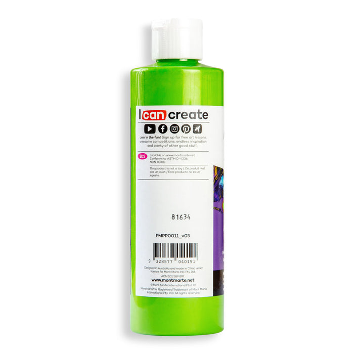 Pouring Acrylic Paint Premium 240ml (8.12 US fl.oz) - Mid Green