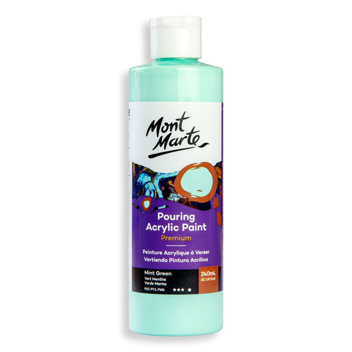 Pouring Acrylic Paint Premium 240ml (8.12 US fl.oz) - Mint Green