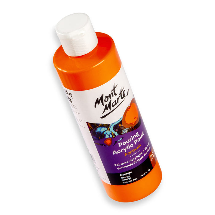 Pouring Acrylic Paint Premium 240ml (8.12 US fl.oz) - Orange