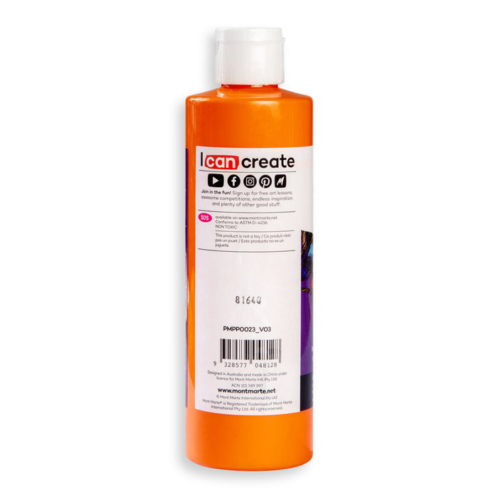 Pouring Acrylic Paint Premium 240ml (8.12 US fl.oz) - Orange