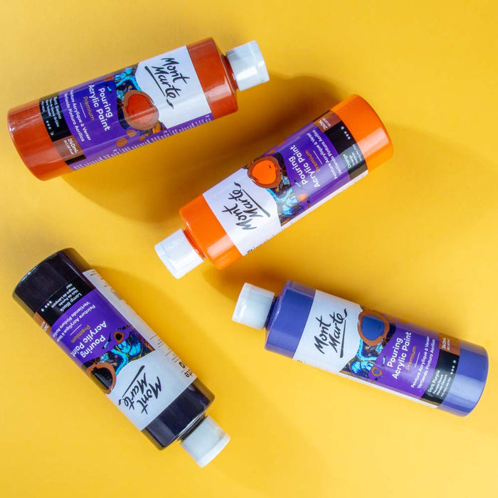 Pouring Acrylic Paint Premium 240ml (8.12 US fl.oz) - Orange