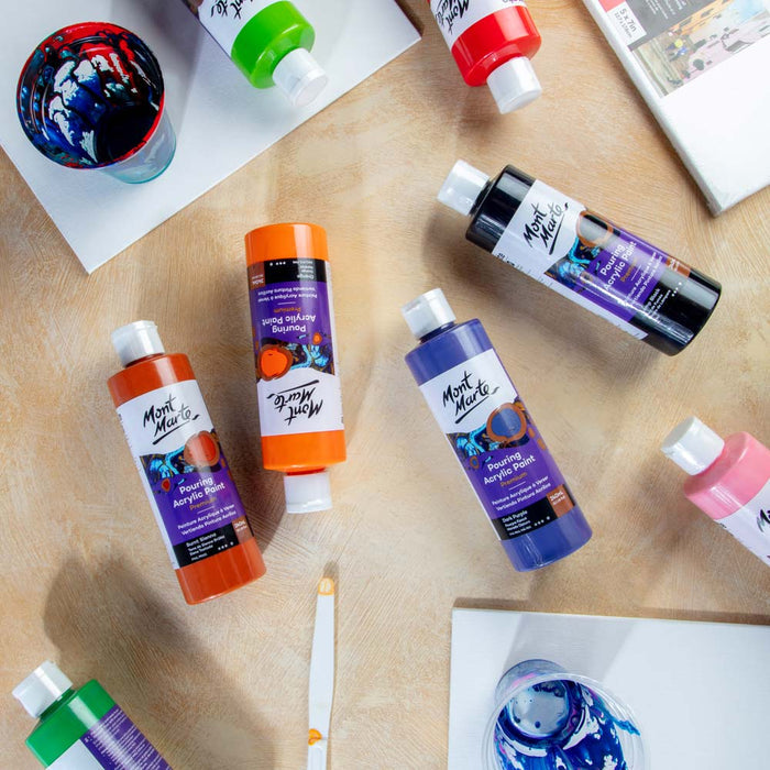 Pouring Acrylic Paint Premium 240ml (8.12 US fl.oz) - Orange