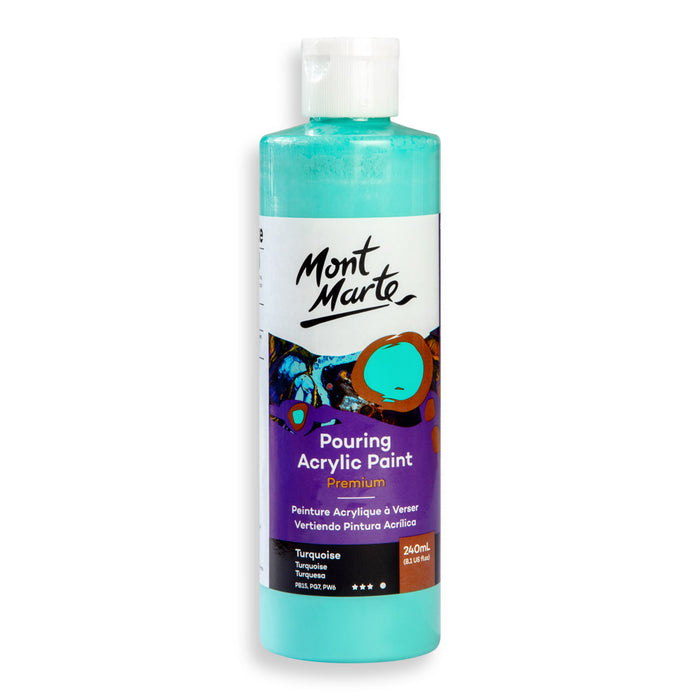 Pouring Acrylic Paint Premium 240ml (8.12 US fl.oz) - Turquoise