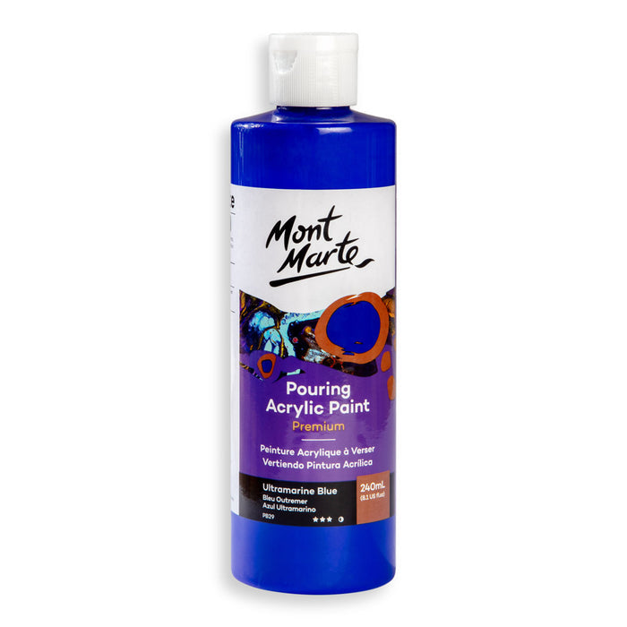 Pouring Acrylic Paint Premium 240ml (8.12 US fl.oz) - Ultramarine Blue