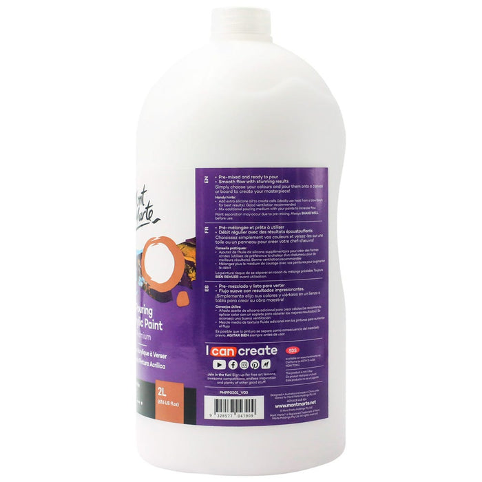 Pouring Acrylic Paint Premium 2L (67.6 US fl.oz) Bottle - Titanium White