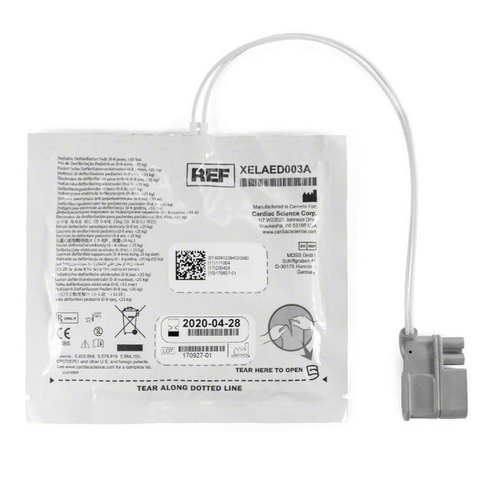 Powerheart G5 Pediatric Intellisense Defibrillation Electrode Pads - Back