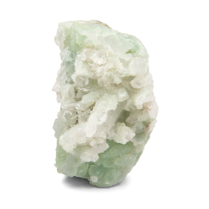Prehnite - in Quartz Cluster