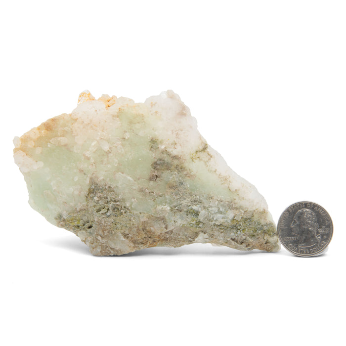 Prehnite - in Quartz Cluster