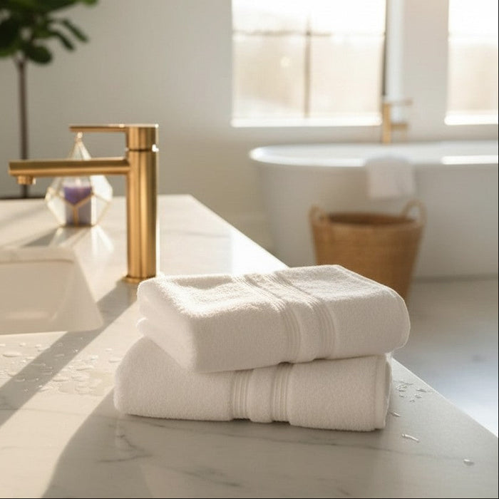 Luxury hotel towels perfect for Airbnb, resorts, and home bathrooms