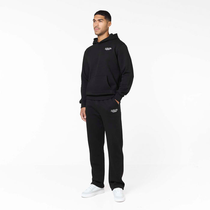 Premium Luxe Open Hem Tracksuit | Black