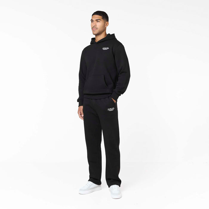 Premium Luxe Open Hem Tracksuit | Black