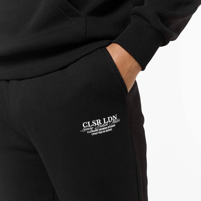 Premium Luxe Open Hem Tracksuit | Black