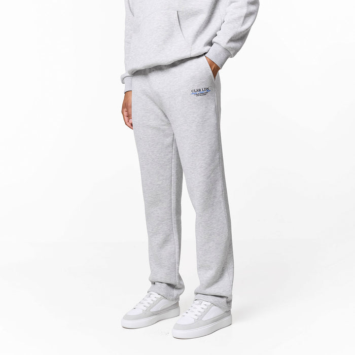 Premium Luxe Open Hem Tracksuit | Grey Marl