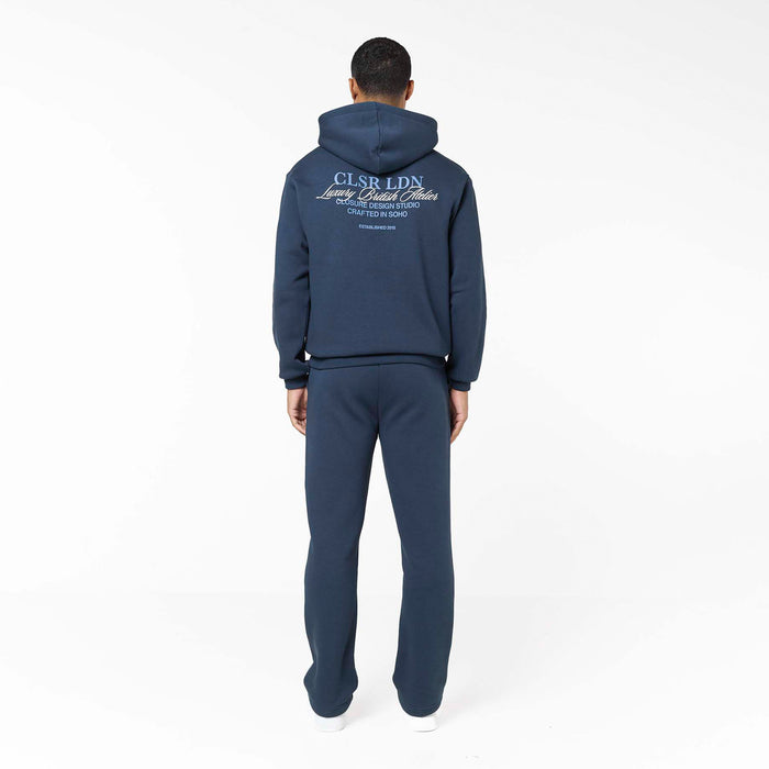 Premium Luxe Open Hem Tracksuit | Navy