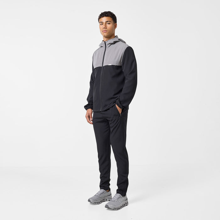Men's Premium Performance Tracksuit in black/grey – front view