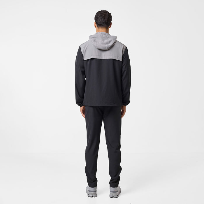 Men's Premium Performance Tracksuit in black/grey – rear view