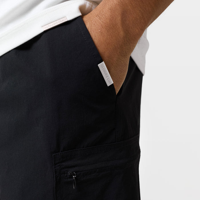 Premium Tech Cargo Short |  Black