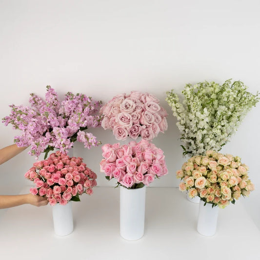 Pretty In Pink Bouquet Bar Flower Kit Close Up - Image