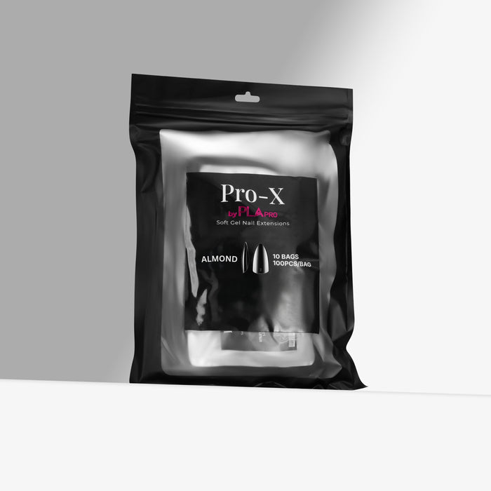Pro-X nail extensions packaging on a gray background