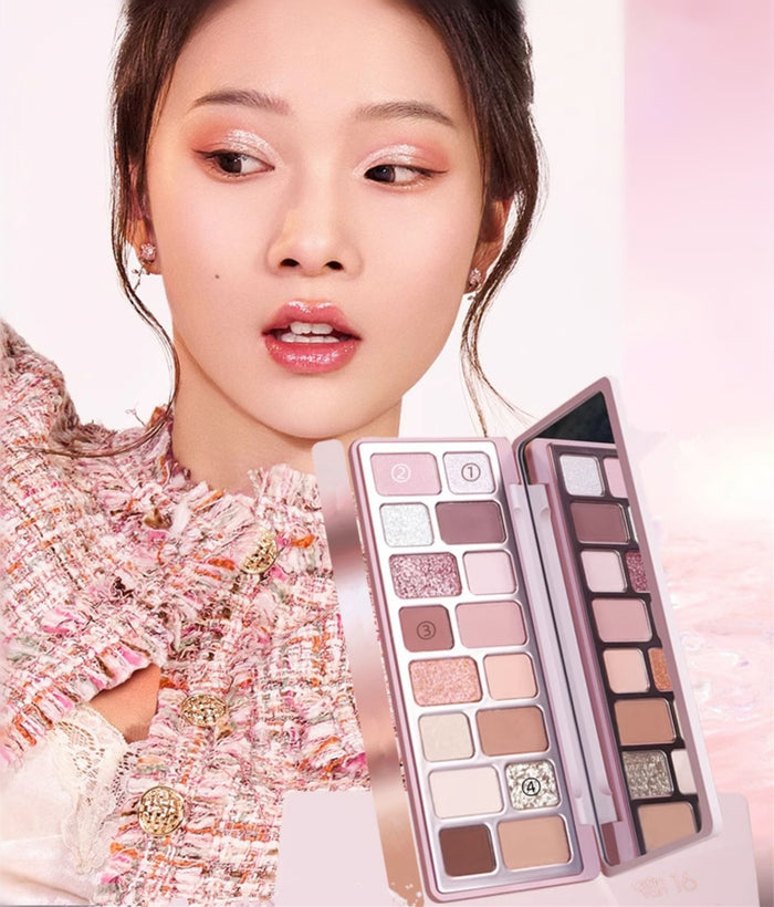 QianYan 16 Colors Polarized & Matte Eyeshadow Palette T3711