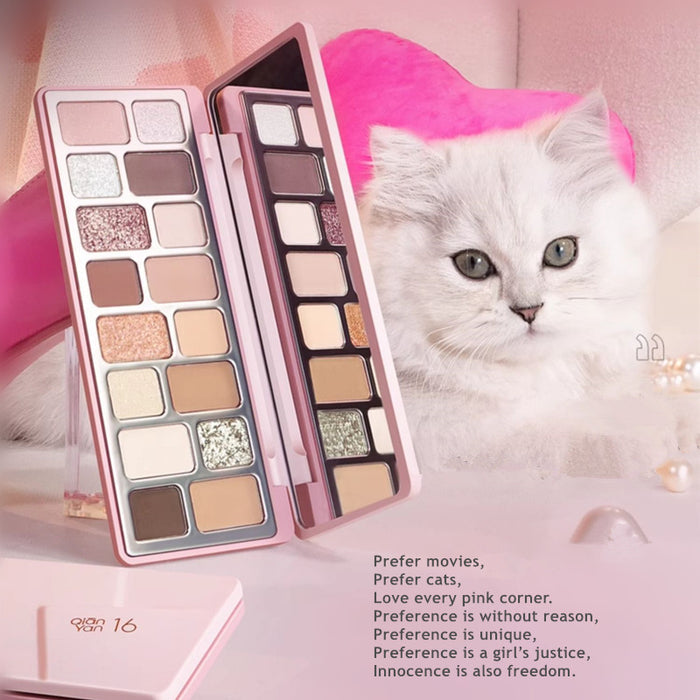 QianYan 16 Colors Polarized & Matte Eyeshadow Palette T3711