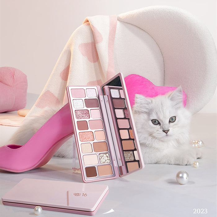 QianYan 16 Colors Polarized & Matte Eyeshadow Palette T3711