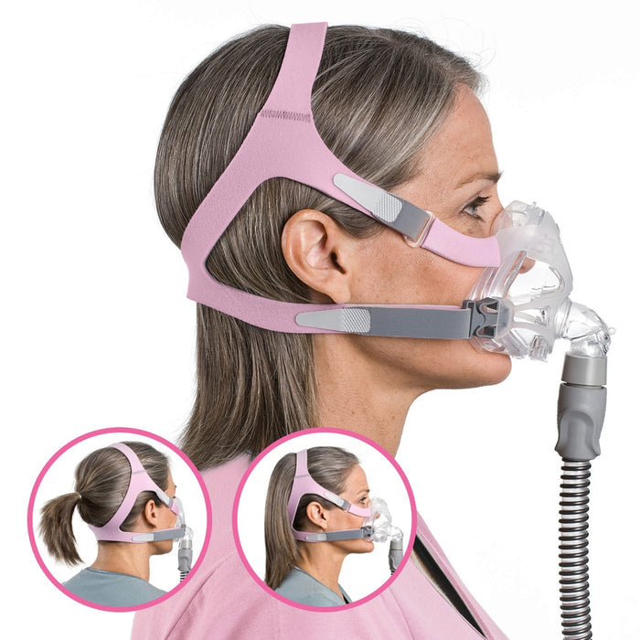 Woman wearing a Quattro FX Full Face for her with different hairstyles