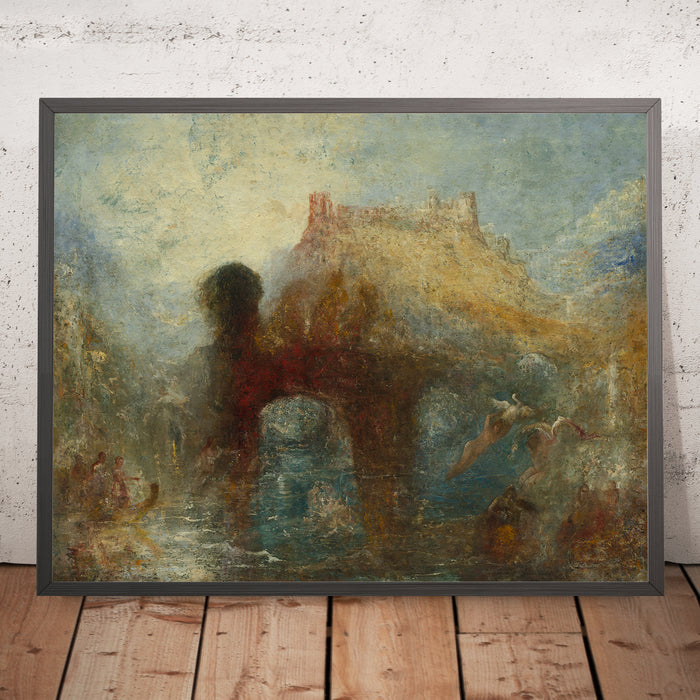 A framed image of