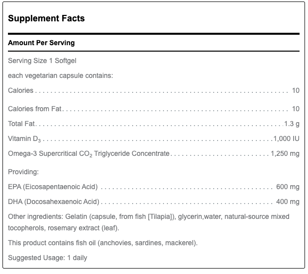 QUELL FISH OIL EPA/DHA PLUS D 60 count by Douglas Labs Ingredients