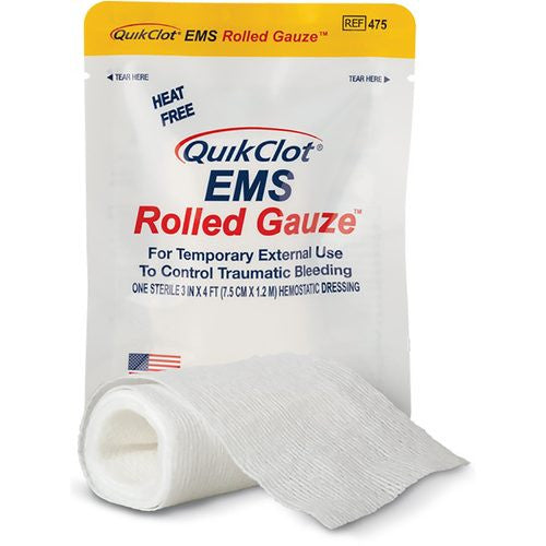 Combat Gauze hemostatic dressing by QuikClot EMS version