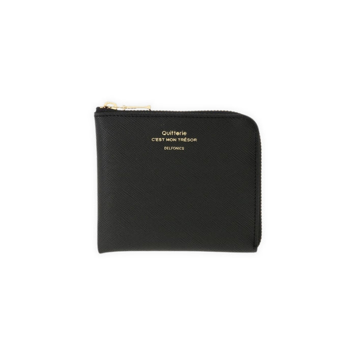 Quitterie Half Zip Wallet - Black