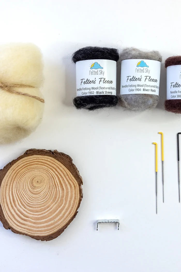 Racoon Felted Taxidermy - Needle Felting Kit