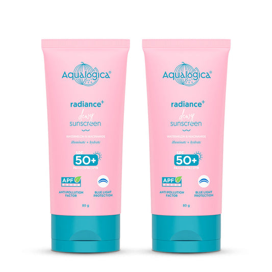 Radiance+ Dewy Sunscreen In-Vivo Tested with Watermelon & Niacinamide with SPF 50 & PA++++ - 80g (Pack of 2)