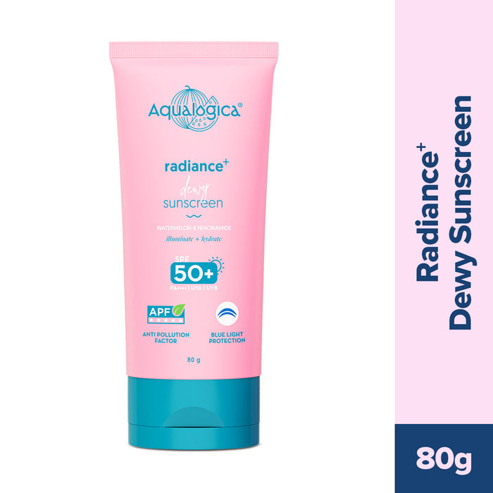 Radiance+ Dewy Sunscreen In-Vivo Tested with Watermelon & Niacinamide with SPF 50 & PA++++ - 80g (Pack of 2)