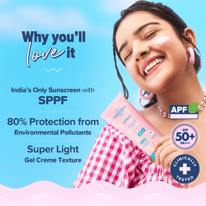 Radiance+ Dewy Sunscreen In-Vivo Tested with Watermelon & Niacinamide with SPF 50 & PA++++ - 80g (Pack of 2)