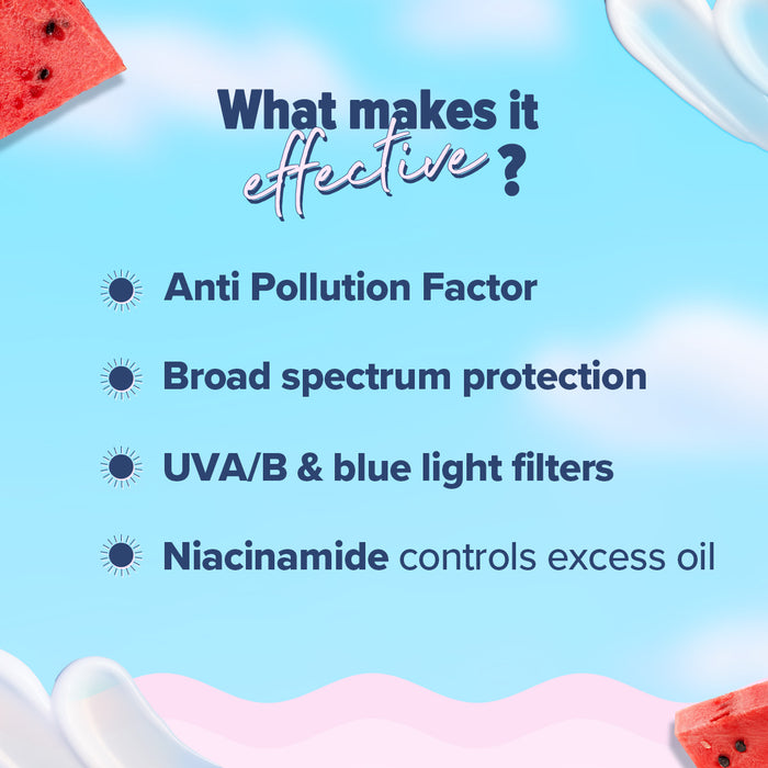 Radiance+ Dewy Sunscreen In-Vivo Tested with Watermelon & Niacinamide with SPF 50 & PA++++ - 80g (Pack of 2)