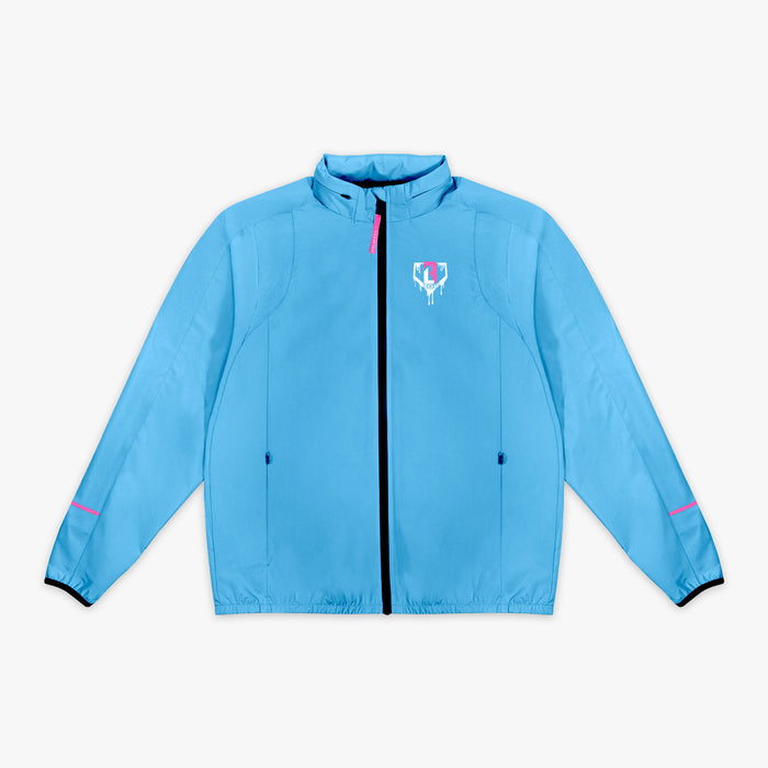 Blue Rain Delay Jacket Cotton Candy Blue youth jacket — front view