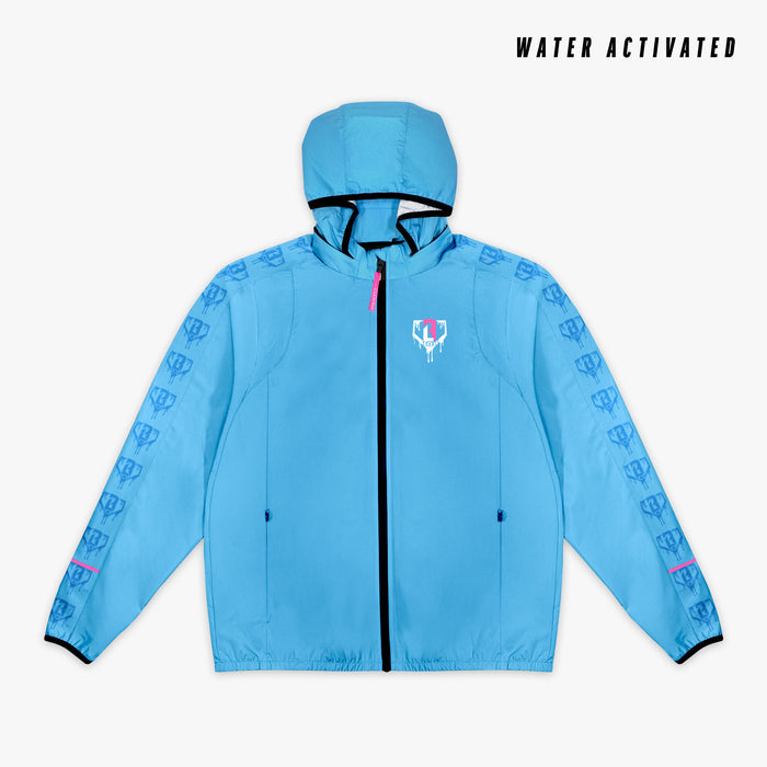 Blue Rain Delay Jacket Cotton Candy Blue youth jacket — front view