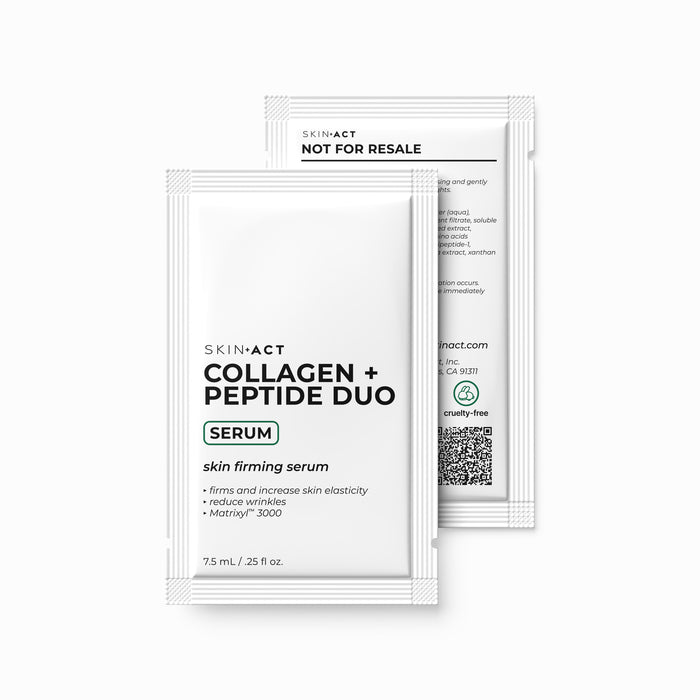 Two packages of Skin-Act Collagen + Peptide Duo Serum on a white background