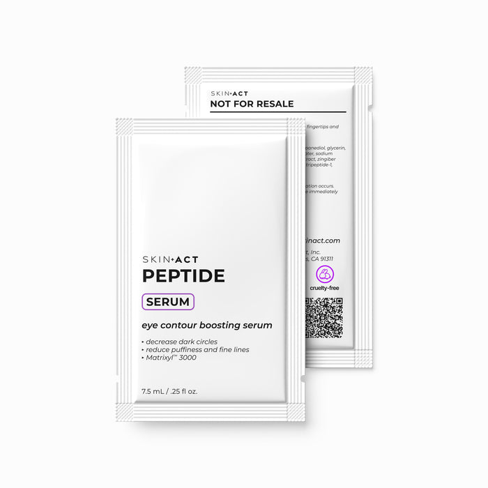SKIN+ACT Peptide Serum packaging on a white background